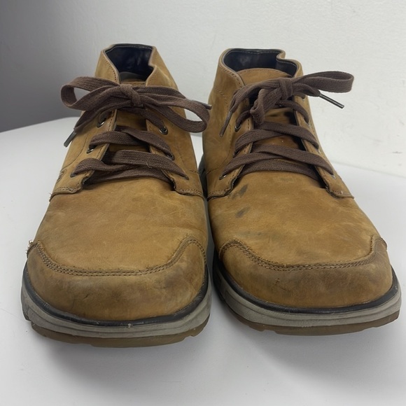 Eddie Bauer Brown Suede Lace Up Half Boots Vibram Soles Sz 12 Chukka Boots - Picture 8 of 14
